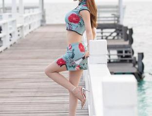 魅妍社 – 陈雅漫VICKY泳装写真集最新更新：从水里到岸边，谁说不能一边玩一边拍？